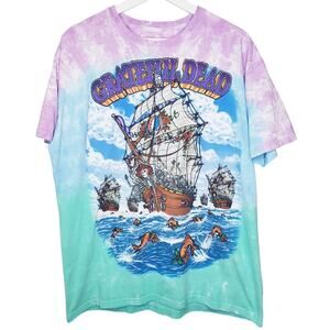 Vintage 2001 LIQUID BLUE GRATEFUL DEAD "Ship of Fools" Graphic T-Shirt Size L